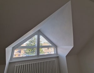 shaped shutters, plantation shutter specialist, plantation shutters, custom shutter. south coast, Hampshire