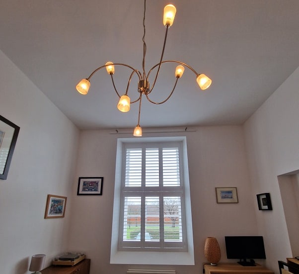 tier on tier plantation shutter south coast, hampshire custom shutters, tall plantation shutters