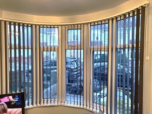 vertical blinds curved bay, Southampton, Hampshire