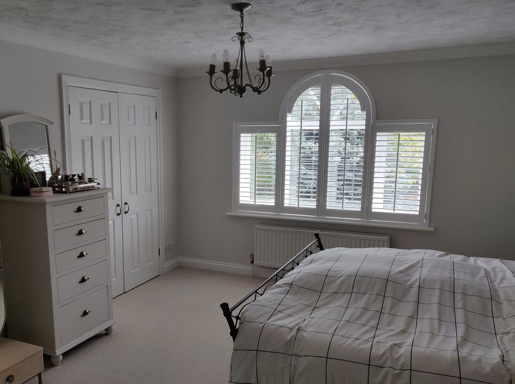 shaped shutters, plantation shutter specialist, plantation shutters, custom shutter. south coast, Hampshire