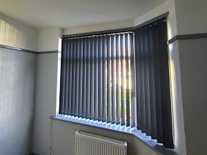 Vertical blinds in a bay window, Portsmouth