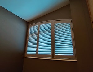 shaped shutters, plantation shutter specialist, plantation shutters, custom shutter. south coast, Hampshire